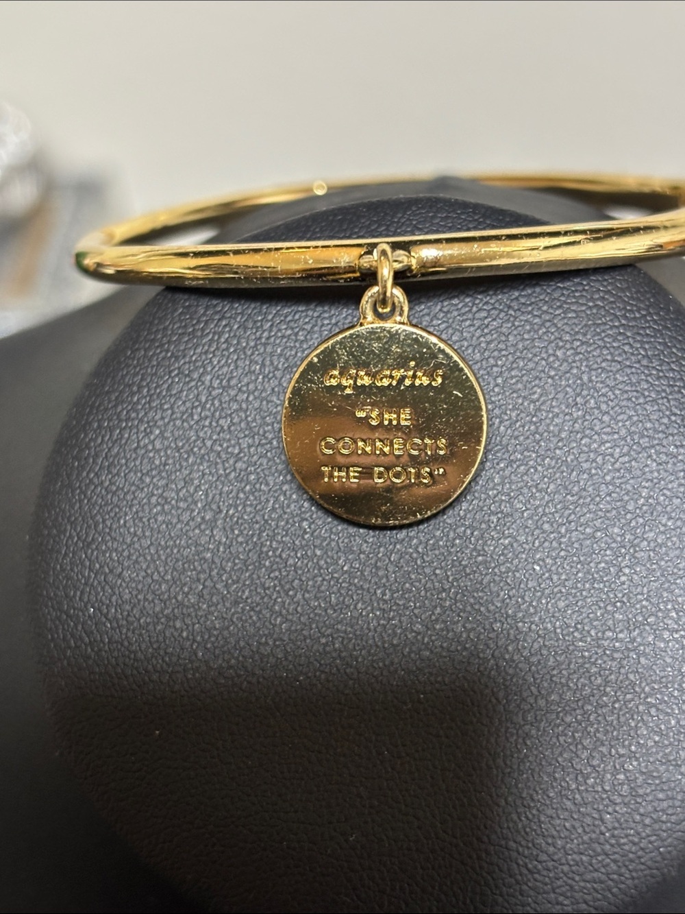 Kate spade Aquarius Horoscope She Connects The Dots Charm Gold Bangle Bracelet - Picture 7 of 9